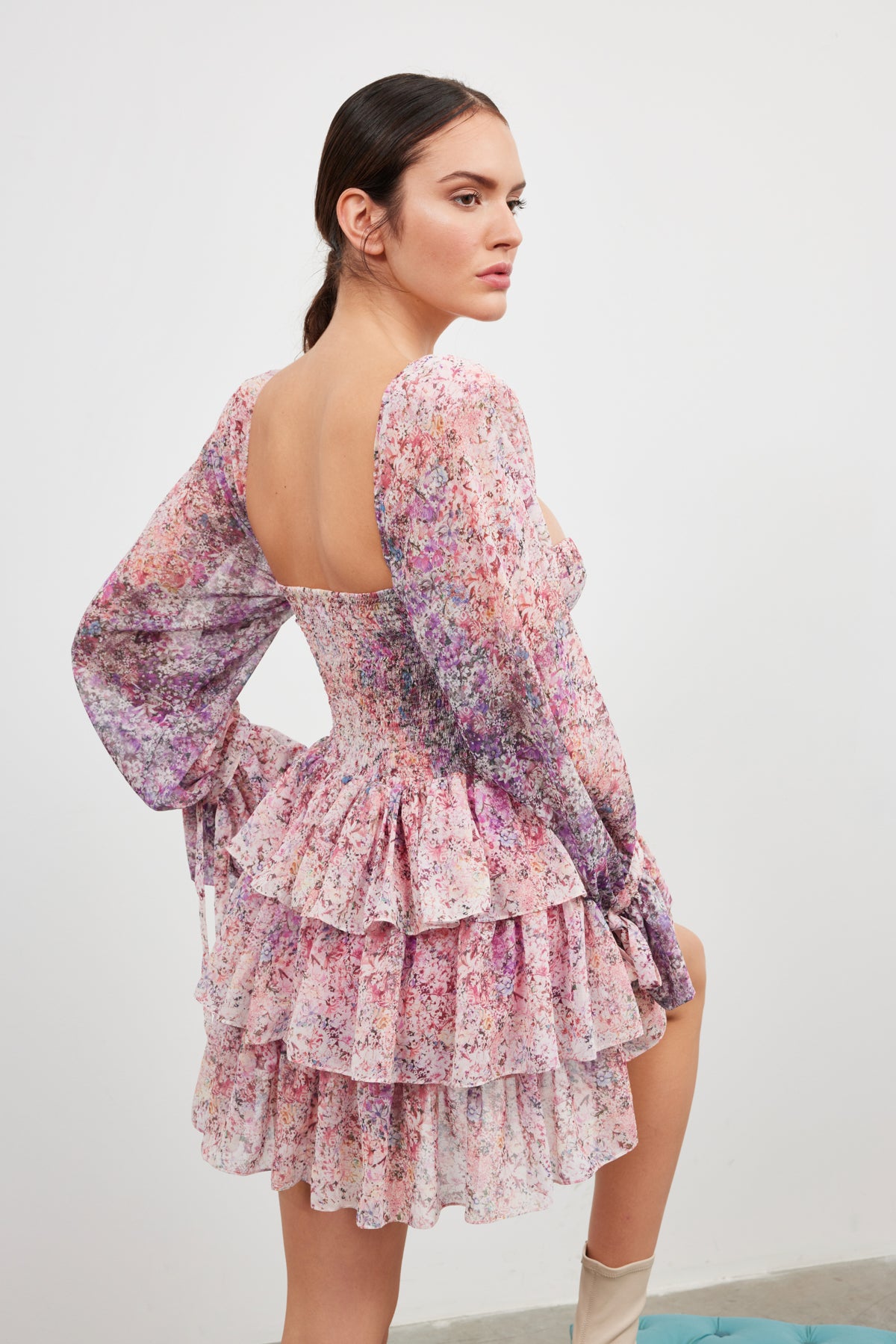 Rochie Bambola multicolora roz floral