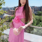 Rochie Scurta Rosa din In Roz